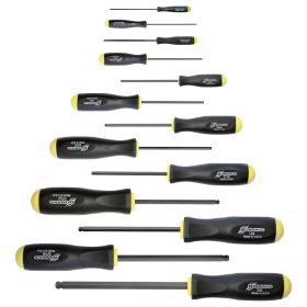 Bondhus Balldriver SAE HEX Ball End Screwdrivers .050" to 3/8" (13 Piece)