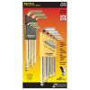 Bondhus Plated Balldriver Metric/SAE Ball End HEX L-Keys Double Set (22 Piece)