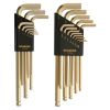 Bondhus GoldGuard Plated Balldriver Metric/SAE Ball End HEX L-Keys Double Set (22 Piece)