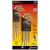 Bondhus GoldGuard Plated Balldriver Metric/SAE Ball End HEX L-Keys Double Set (22 Piece)