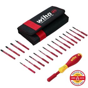 Wiha INSULATED SoftFinish SlimLine Interchangeable Blade Set (19 Piece Set)