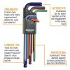 Bondhus ColorGuard Plated Balldriver Metric Ball End HEX L-Key Set (9 Piece)