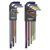 Bondhus ColorGuard Plated Balldriver Metric/SAE Ball End HEX L-Keys Double Set (22 Piece)