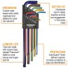 Bondhus ColorGuard Plated Balldriver Metric/SAE Ball End HEX L-Keys Double Set (22 Piece)