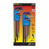 Bondhus ColorGuard Plated Balldriver Metric/SAE Ball End HEX L-Keys Double Set (22 Piece)