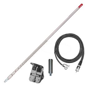 Firestik 4' (122cm) Single Mirror "NGP" Kit Complete (White)