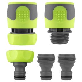 Flexzilla Garden Hose Quick Connect Fittings Coupler Plug Kit (5 Piece)