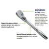 Williams 3/8" Drive Sealed Narrow Flex-Head Ratchet 36 Teeth