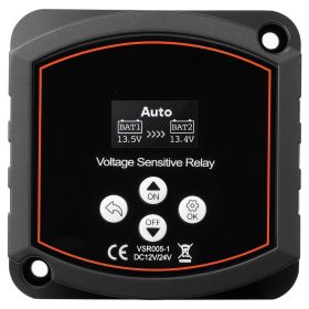 Dual Battery Isolator Kit, 12V 300 Amp, Manual and Automatic VSR Voltage Sensitive Relay with Voltmeter, LCD Screen, Smart Battery Isolator