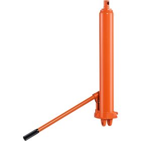 Hydraulic Long Ram Jack, 8 Ton Engine Hoist Cylinder with Double Piston Pump And Clevis Base, Hydraulic Ram Cylinder for Engine Lift Hoists
